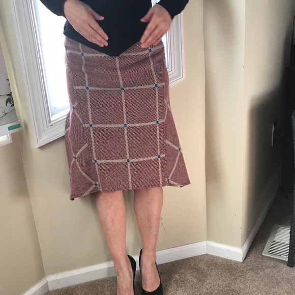 Wool Blend Midi High Low Winter Dress - Picture 3 of 10